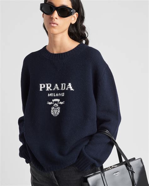 prada polyester knit sweater|prada cashmere sweater.